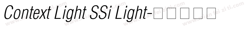 Context Light SSi Light字体转换